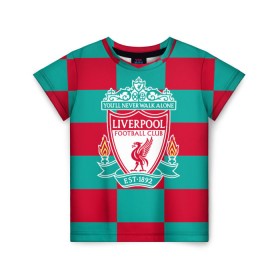Детская футболка 3D с принтом ФК Ливерпуль , 100% гипоаллергенный полиэфир | прямой крой, круглый вырез горловины, длина до линии бедер, чуть спущенное плечо, ткань немного тянется | england | fc | англия | ливерпуль | фк
