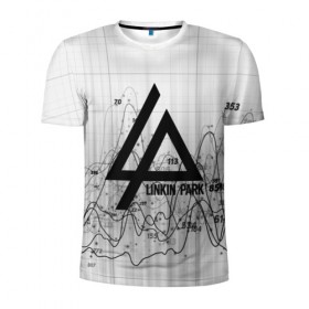 Мужская футболка 3D спортивная с принтом Linkin Park black&gray 2018 , 100% полиэстер с улучшенными характеристиками | приталенный силуэт, круглая горловина, широкие плечи, сужается к линии бедра | Тематика изображения на принте: 