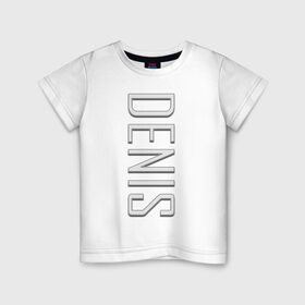 Детская футболка хлопок с принтом Denis-art , 100% хлопок | круглый вырез горловины, полуприлегающий силуэт, длина до линии бедер | art | denis | denis art | name | name denis | денис | имена | имя | имя денис