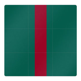 Магнитный плакат 3Х3 с принтом Зеленый/бордовый , Полимерный материал с магнитным слоем | 9 деталей размером 9*9 см | Тематика изображения на принте: gucci | гучи | гуччи | полосы