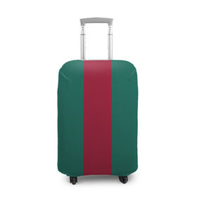Чехол для чемодана 3D с принтом Зеленый/бордовый , 86% полиэфир, 14% спандекс | двустороннее нанесение принта, прорези для ручек и колес | gucci | гучи | гуччи | полосы