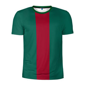 Мужская футболка 3D спортивная с принтом Зеленый/бордовый , 100% полиэстер с улучшенными характеристиками | приталенный силуэт, круглая горловина, широкие плечи, сужается к линии бедра | gucci | гучи | гуччи | полосы