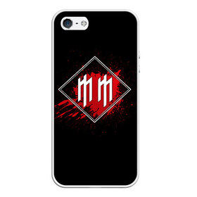 Чехол для iPhone 5/5S матовый с принтом Marilyn Manson , Силикон | Область печати: задняя сторона чехла, без боковых панелей | band | blood | marilyn manson | metal | music | rock | атрибутика | группа | кровь | метал | музыка | рок