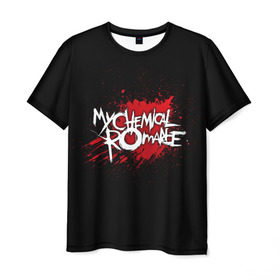 Мужская футболка 3D с принтом My Chemical Romance , 100% полиэфир | прямой крой, круглый вырез горловины, длина до линии бедер | band | blood | metal | music | my chemical romance | rock | атрибутика | группа | кровь | метал | музыка | рок