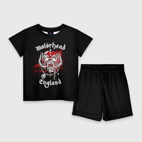 Детский костюм с шортами 3D с принтом Motorhead ,  |  | band | blood | metal | motorhead | music | rock | атрибутика | группа | кровь | метал | музыка | рок