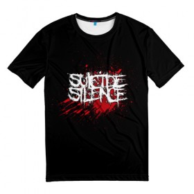 Мужская футболка 3D с принтом Suicide Silence , 100% полиэфир | прямой крой, круглый вырез горловины, длина до линии бедер | band | blood | metal | music | rock | suicide silence | атрибутика | группа | кровь | метал | музыка | рок