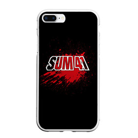 Чехол для iPhone 7Plus/8 Plus матовый с принтом Sum 41 , Силикон | Область печати: задняя сторона чехла, без боковых панелей | Тематика изображения на принте: band | blood | metal | music | rock | sum 41 | атрибутика | группа | кровь | метал | музыка | рок