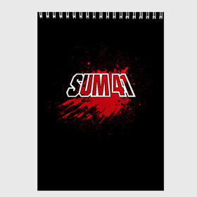 Скетчбук с принтом Sum 41 , 100% бумага
 | 48 листов, плотность листов — 100 г/м2, плотность картонной обложки — 250 г/м2. Листы скреплены сверху удобной пружинной спиралью | band | blood | metal | music | rock | sum 41 | атрибутика | группа | кровь | метал | музыка | рок