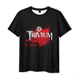 Мужская футболка 3D с принтом Trivium , 100% полиэфир | прямой крой, круглый вырез горловины, длина до линии бедер | band | blood | metal | music | rock | trivium | атрибутика | группа | кровь | метал | музыка | рок
