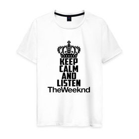 Мужская футболка хлопок с принтом Keep calm and listen The Weeknd , 100% хлопок | прямой крой, круглый вырез горловины, длина до линии бедер, слегка спущенное плечо. | pbrb | pop | rb | the weeknd | trilogy | weeknd | xo | викенд | викнд | икс | иксо | макконен | музыкант | о | рнб | тесфайе | уикенд | уикнд | х | хип хоп | хипхоп | хо | эйбел | эр эн би