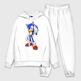 Мужской костюм хлопок OVERSIZE с принтом Modern Sonic ,  |  | Тематика изображения на принте: sonic | соник