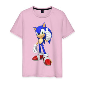 Мужская футболка хлопок с принтом Modern Sonic , 100% хлопок | прямой крой, круглый вырез горловины, длина до линии бедер, слегка спущенное плечо. | sonic | соник