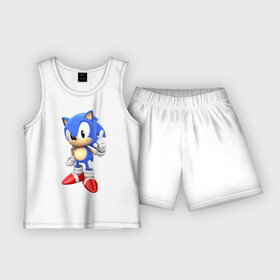 Детская пижама с шортами хлопок с принтом Classic Sonic ,  |  | 16 бит | sega | sonic | классический соник