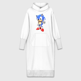 Платье удлиненное хлопок с принтом Classic Sonic ,  |  | 16 бит | sega | sonic | классический соник