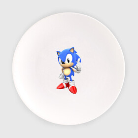 Тарелка с принтом Classic Sonic , фарфор | диаметр - 210 мм
диаметр для нанесения принта - 120 мм | 16 бит | sega | sonic | классический соник