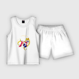 Детская пижама с шортами хлопок с принтом Sailor Moon ,  |  | Тематика изображения на принте: sailor moon | sailormoon | сейлор мун | сейлормун