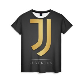 Женская футболка 3D с принтом Juventus Gold Edition , 100% полиэфир ( синтетическое хлопкоподобное полотно) | прямой крой, круглый вырез горловины, длина до линии бедер | champions | italy | jeep | juventus | league | италия | лига | чемпионов | ювентус