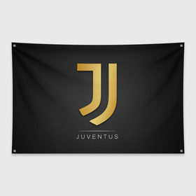Флаг-баннер с принтом Juventus Gold Edition , 100% полиэстер | размер 67 х 109 см, плотность ткани — 95 г/м2; по краям флага есть четыре люверса для крепления | champions | italy | jeep | juventus | league | италия | лига | чемпионов | ювентус