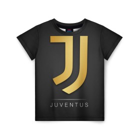 Детская футболка 3D с принтом Juventus Gold Edition , 100% гипоаллергенный полиэфир | прямой крой, круглый вырез горловины, длина до линии бедер, чуть спущенное плечо, ткань немного тянется | Тематика изображения на принте: champions | italy | jeep | juventus | league | италия | лига | чемпионов | ювентус