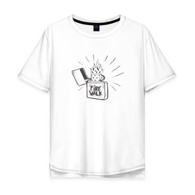 Мужская футболка хлопок Oversize с принтом Firewalk (Чёрная) , 100% хлопок | свободный крой, круглый ворот, “спинка” длиннее передней части | life is strange