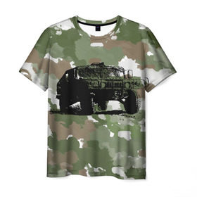 Мужская футболка 3D с принтом Jeep , 100% полиэфир | прямой крой, круглый вырез горловины, длина до линии бедер | 23 февраля | hummer | jeep | авто | армейская | армия | внедорожник | военная | джип | камуфляж | милитари | россия | хамер