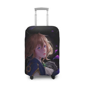 Чехол для чемодана 3D с принтом Violet Evergarden , 86% полиэфир, 14% спандекс | двустороннее нанесение принта, прорези для ручек и колес | 