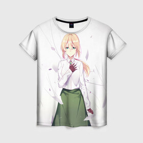 Женская футболка 3D с принтом Girl , 100% полиэфир ( синтетическое хлопкоподобное полотно) | прямой крой, круглый вырез горловины, длина до линии бедер | anime | violet evergarden | аниме | вайолет эвергарден