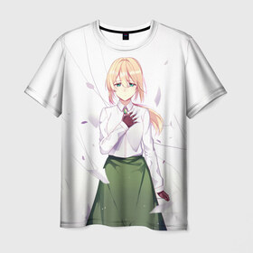 Мужская футболка 3D с принтом Girl , 100% полиэфир | прямой крой, круглый вырез горловины, длина до линии бедер | anime | violet evergarden | аниме | вайолет эвергарден