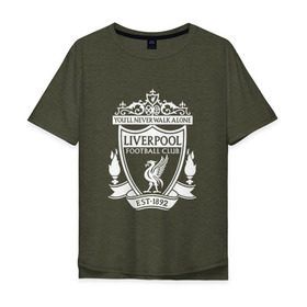 Мужская футболка хлопок Oversize с принтом Liverpool FC , 100% хлопок | свободный крой, круглый ворот, “спинка” длиннее передней части | england | football | liverpool fc | logo | sport | англия | ливерпуль | лига | лого | спорт | фк | футбол | футбольный клуб | эмблема