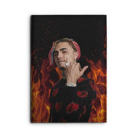 Обложка для автодокументов с принтом Lil Pump - 103 , натуральная кожа |  размер 19,9*13 см; внутри 4 больших “конверта” для документов и один маленький отдел — туда идеально встанут права | eskeetit | esskeetit | lil pump | pamp | pump | лил памп | маленький насос | насос | памп | эшкере | эшкереее | эщкэрэ