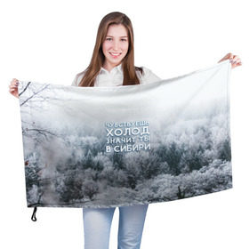 Флаг 3D с принтом Сибирь , 100% полиэстер | плотность ткани — 95 г/м2, размер — 67 х 109 см. Принт наносится с одной стороны | forest | hiking | russia | siberia | taiga | traveling | trees | trekking | деревья | зима | лес | мороз | отдых | охота | природа | путешествия | россия | сибирь | снег | тайга | туризм | холод
