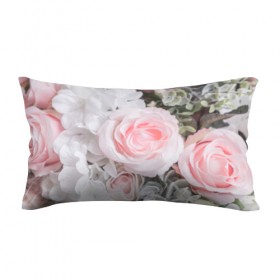 Подушка 3D антистресс с принтом розы , наволочка — 100% полиэстер, наполнитель — вспененный полистирол | состоит из подушки и наволочки на молнии | букет | винтаж | зелень | листья | розовые розы | романтика | цветы