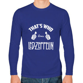 Мужской лонгслив хлопок с принтом Вот кто любит Led Zeppelin , 100% хлопок |  | 
