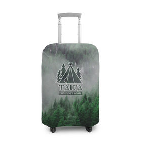 Чехол для чемодана 3D с принтом Сибирь , 86% полиэфир, 14% спандекс | двустороннее нанесение принта, прорези для ручек и колес | forest | hiking | nature | russia | siberia | taiga | traveling | trees | trekking | деревья | лес | отдых | охота | природа | путешествия | россия | сибирь | тайга | туризм
