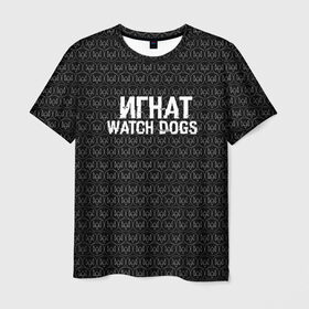 Мужская футболка 3D с принтом Игнат Watch Dogs , 100% полиэфир | прямой крой, круглый вырез горловины, длина до линии бедер | 