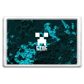 Магнит 45*70 с принтом Стас в стиле Minecraft , Пластик | Размер: 78*52 мм; Размер печати: 70*45 | крипер | майнкрафт | станислав