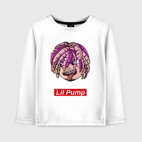 Детский лонгслив хлопок с принтом Lil Pump , 100% хлопок | круглый вырез горловины, полуприлегающий силуэт, длина до линии бедер | face | gang | lil | pump | rap | качер | лил | маленький | насос | памп | репер | рэпер | рэппер | с дредами