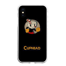 Чехол для iPhone XS Max матовый с принтом Cuphead , Силикон | Область печати: задняя сторона чехла, без боковых панелей | Тематика изображения на принте: 