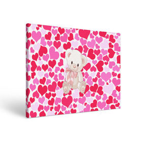 Холст прямоугольный с принтом Белый Мишка , 100% ПВХ |  | 14 февраля | bear | love | teddy | абстракция | арт | девушкам | день всех влюбленных | день святого валентина | животные | медведь | милые | мишка | сердечки | тедди