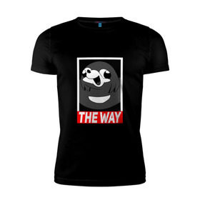 Мужская футболка премиум с принтом Do you know the way??? (4) , 92% хлопок, 8% лайкра | приталенный силуэт, круглый вырез ворота, длина до линии бедра, короткий рукав | chat | da way | knuckles | vr | vrchat | наклз