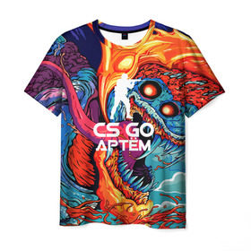 Мужская футболка 3D с принтом Артём в стиле CS GO , 100% полиэфир | прямой крой, круглый вырез горловины, длина до линии бедер | имена | скоростной зверь