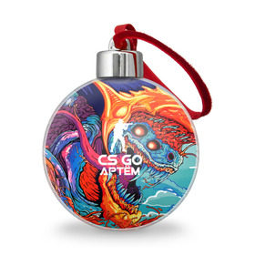 Ёлочный шар с принтом Артём в стиле CS GO , Пластик | Диаметр: 77 мм | имена | скоростной зверь