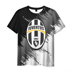 Мужская футболка 3D с принтом Juventus , 100% полиэфир | прямой крой, круглый вырез горловины, длина до линии бедер | juventus | футбол | ювентус