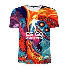 Мужская футболка 3D спортивная с принтом Дмитрий в стиле CS GO , 100% полиэстер с улучшенными характеристиками | приталенный силуэт, круглая горловина, широкие плечи, сужается к линии бедра | дима | имена | скоростной зверь