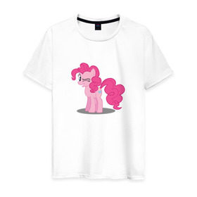 Мужская футболка хлопок с принтом My little pony Пинки Пай , 100% хлопок | прямой крой, круглый вырез горловины, длина до линии бедер, слегка спущенное плечо. | my little pony | пинки пай