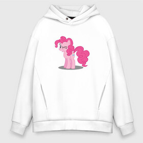 Мужское худи Oversize хлопок с принтом My little pony Пинки Пай , френч-терри — 70% хлопок, 30% полиэстер. Мягкий теплый начес внутри —100% хлопок | боковые карманы, эластичные манжеты и нижняя кромка, капюшон на магнитной кнопке | my little pony | пинки пай