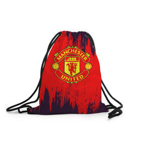 Рюкзак-мешок 3D с принтом Манчестер Юнайтед , 100% полиэстер | плотность ткани — 200 г/м2, размер — 35 х 45 см; лямки — толстые шнурки, застежка на шнуровке, без карманов и подкладки | football | manchester united | mu | манчестер юнайтед | мю | спорт | футбол