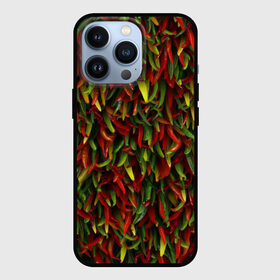 Чехол для iPhone 13 Pro с принтом Перчики ,  |  | Тематика изображения на принте: веган | вегетарианец | еда | красный | овощи | острый | паттерн | перец | перчик | приправа | пряности | стручки | стручковый | стручок | урожай | чили