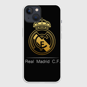 Чехол для iPhone 13 с принтом Real Gold Edition ,  |  | Тематика изображения на принте: champions | league | madrid | real | spain | испания | лига | мадрид | реал | чемпионов