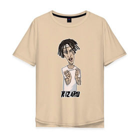 Мужская футболка хлопок Oversize с принтом KIZARU , 100% хлопок | свободный крой, круглый ворот, “спинка” длиннее передней части | Тематика изображения на принте: kizaru | rap | кизару | олег нечипоренко | реп